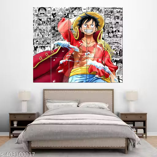 One Piece Monkey D. Luffy Poster Set – Pack of 15 A4 Manga & Anime Wall Prints (300 GSM)