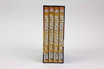 Attack on Titan Manga Season 1 Part 1 Box Set (Volumes 1–4) by Hajime Isayama – English Paperback