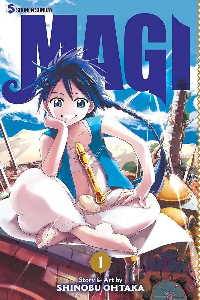 Magi: The Labyrinth of Magic Manga Starter Set (Volumes 1–4) by Shinobu Ohtaka – English Paperback