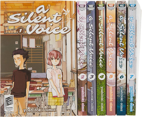 A Silent Voice Complete Manga Box Set (Volumes 1–7) by Yoshitoki Oima – English Paperback Collection
