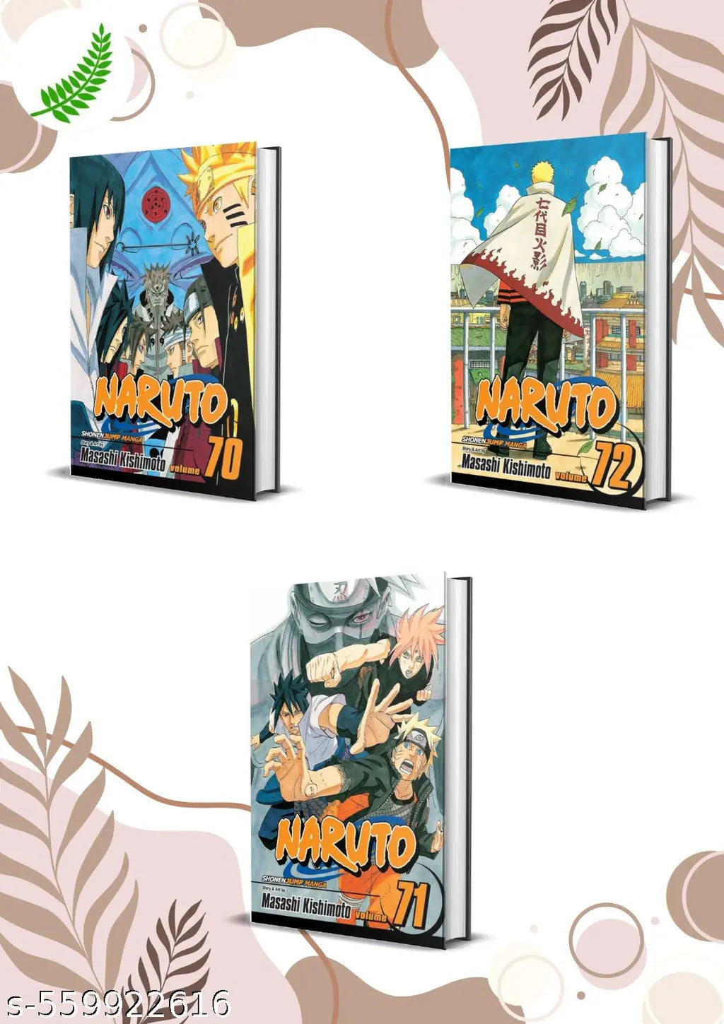 Naruto Manga Set (Volumes 70, 71 & 72) by Masashi Kishimoto – English Paperback 3-Book Combo