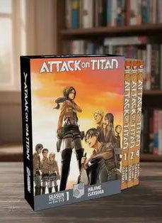 Attack on Titan Manga Season 1 Part 1 Box Set (Volumes 1–4) by Hajime Isayama – English Paperback
