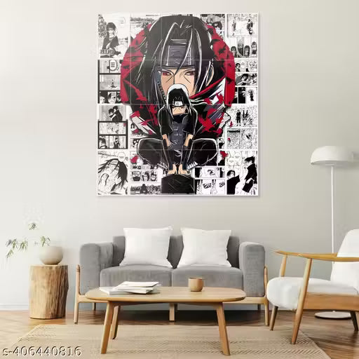 Naruto Itachi Uchiha Manga Panel Wall Art Set – 12 Unframed A4 Anime Posters (300 GSM)