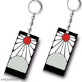 Demon Slayer Acrylic Anime Printed Keychain Set (Pack of 2) – Keyring for Bike, Scooty & Car