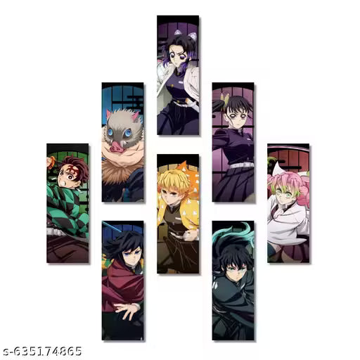 Demon Slayer Vertical Character Poster Kit (10 x 30 cm, Set of 8)
