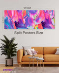 Luffy Gear 5 Anime Wall Poster Frame, 300 GSM premium matte paper 48 x 18 inch A3| Premium A3 Split Poster for Living Room, Bedroom, Workspace, Office Wall Art Decor