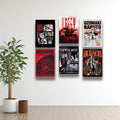 Multi-Anime Motivational Wall Poster Set – Pack of 6 A4 Art Prints (300 GSM) with Free Glue Dots
