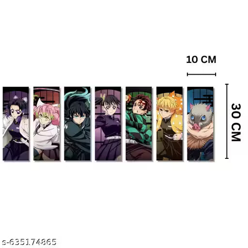Demon Slayer Vertical Character Poster Kit (10 x 30 cm, Set of 8)