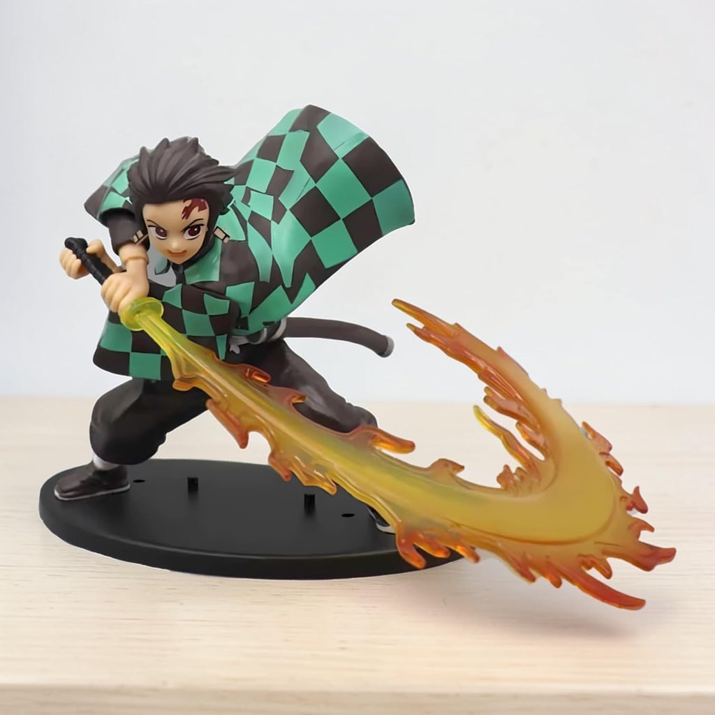 Demon Slayer Tanjiro Kamado Action Figure (18cm) with Sun Breathing Fire Sword