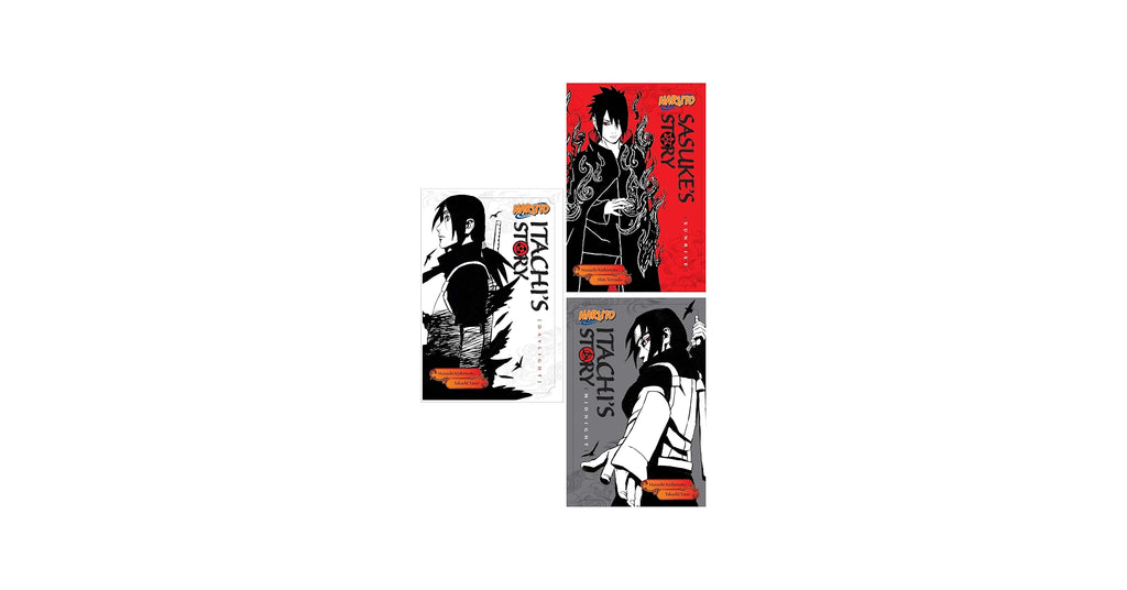 Naruto Light Novel Set: Itachi's Story (Daylight & Midnight) + Sasuke's Story (Sunrise) by Masashi Kishimoto & Takashi Yano – English Paperback