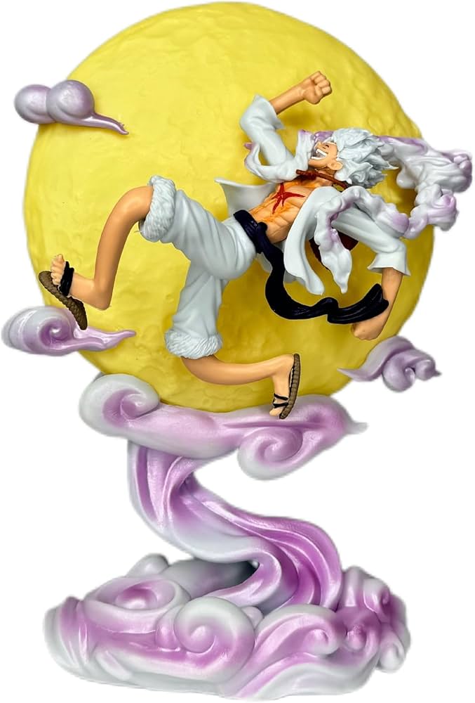 Monkey D. Luffy Gear 5 LED Moon Lamp Figure – One Piece Nika Collectible