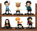 Demon Slayer Mini Action Figures Set of 6 (7cm) – Tanjiro, Nezuko, Zenitsu, Inosuke & Giyu
