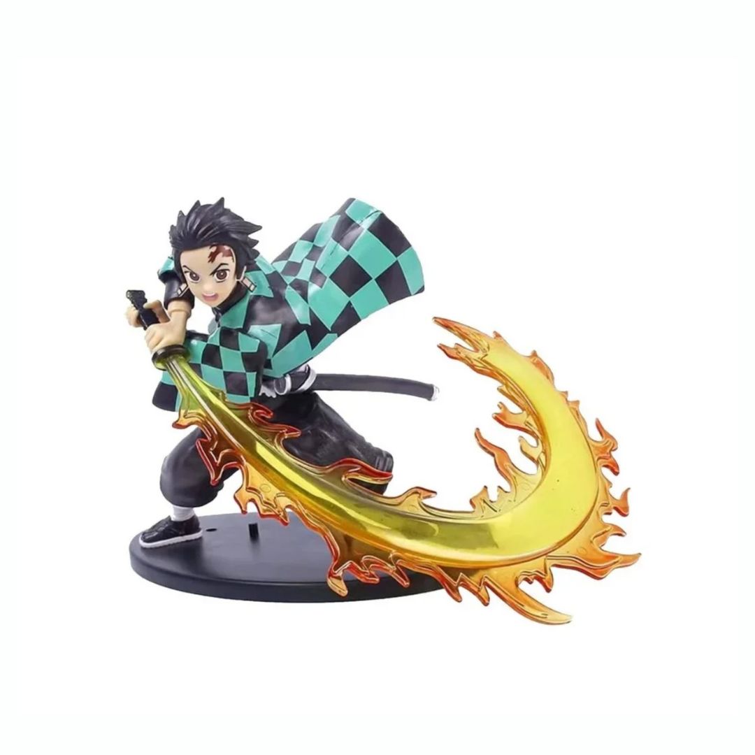 Demon Slayer Tanjiro Kamado Action Figure (18cm) with Sun Breathing Fire Sword