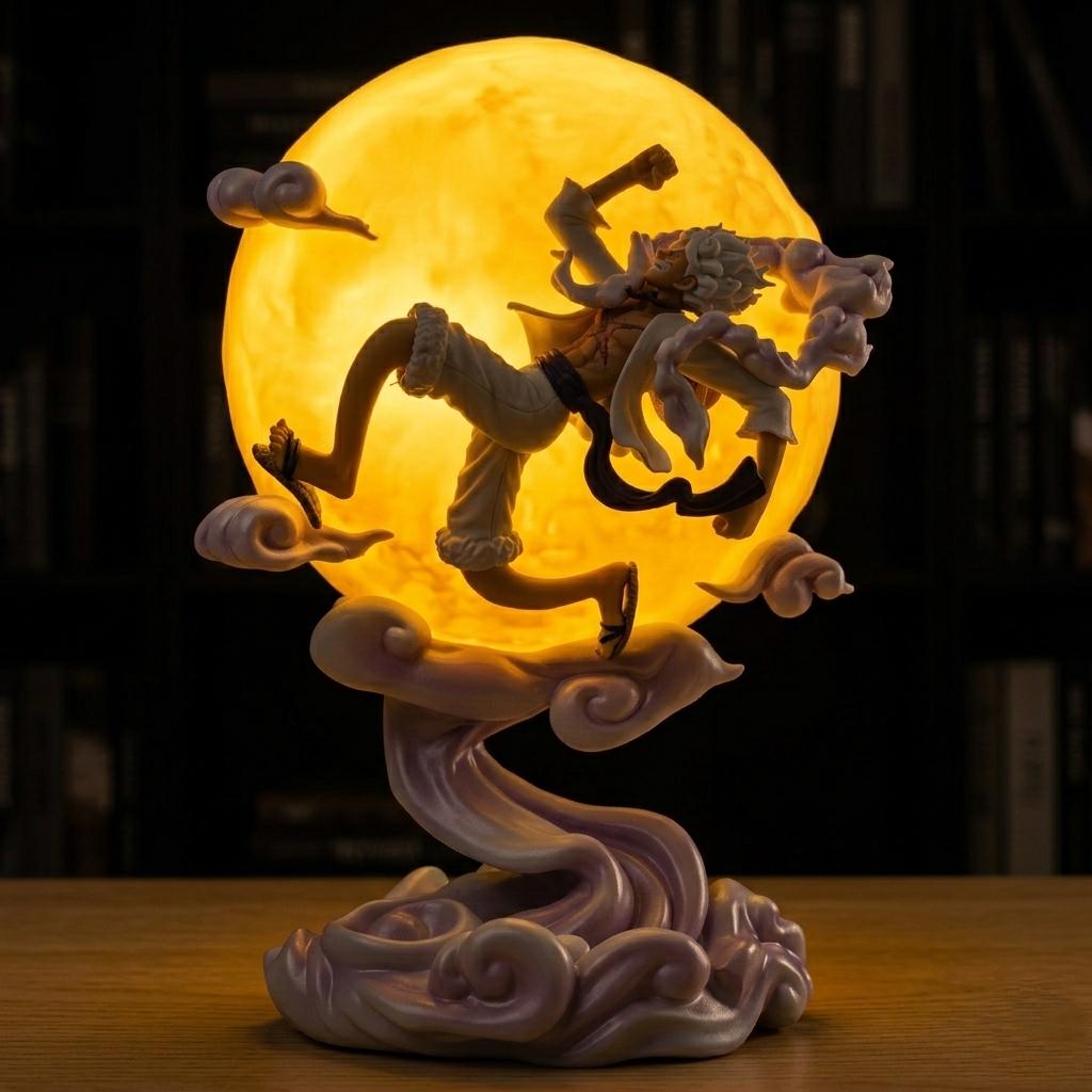 Monkey D. Luffy Gear 5 LED Moon Lamp Figure – One Piece Nika Collectible
