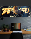 Demon Slayer Zenitsu Thunder Breathing Split Poster – Premium 48" x 18" Panoramic Wall Decor