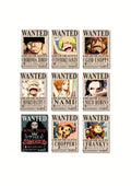 One Piece Straw Hat Pirates Bounty Poster Set – 9-Piece Mini A6 Wall Collage Kit (Including Gear 5 Luffy)