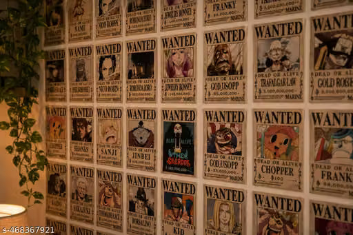 One Piece Wanted Poster Wall Collage Kit – Set of 54 Aesthetic Anime Art Prints (4x6 Inch, 300 GSM)
